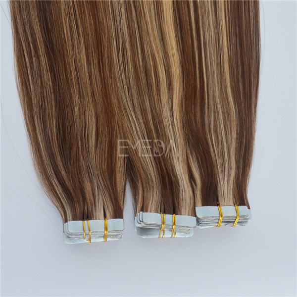 Piano color#4/28 double drawn hair tape extensions YJ110